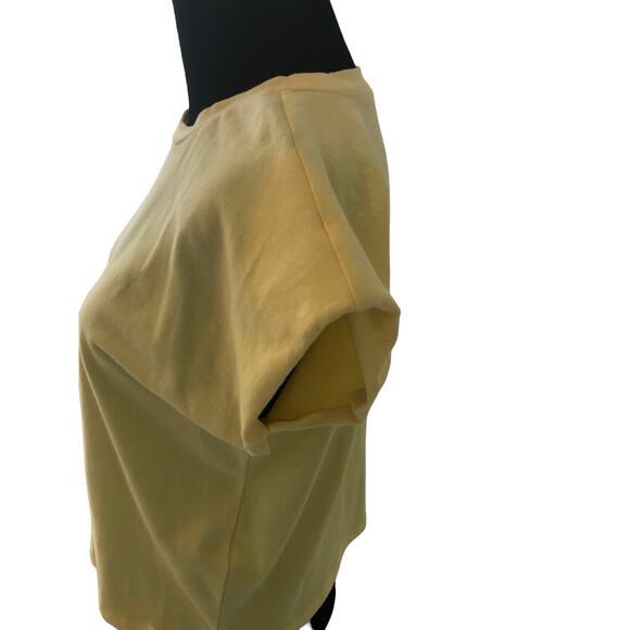 GB Girls Yellow Short Padded Sleeve Crop T shirt Size XL - NEW - Picture 3 of 4